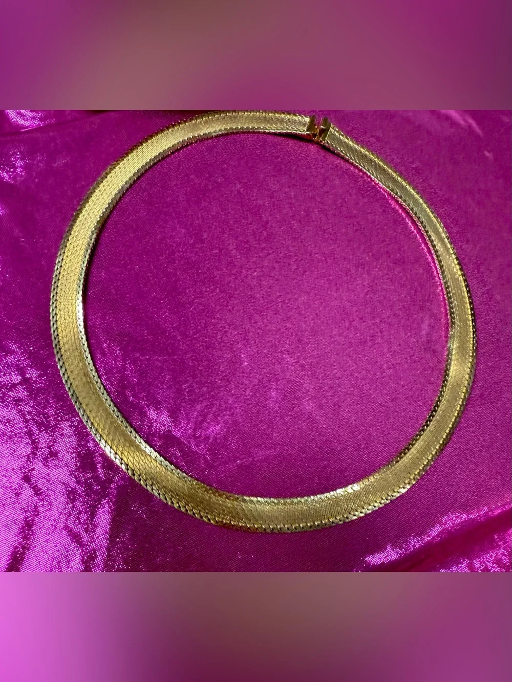 🔥Vtg Gold-plated Herringbone Chain 18